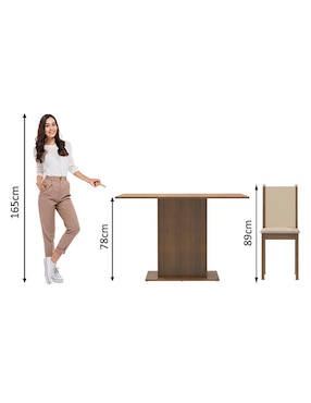 Comedor Talita Madesa para 4 personas