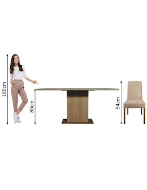 Comedor Alexis Madesa para 6 personas
