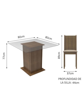 Comedor Maya Madesa para 4 personas