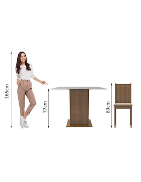 Comedor Maya Madesa para 4 personas