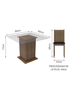 Comedor Maya Madesa para 4 personas