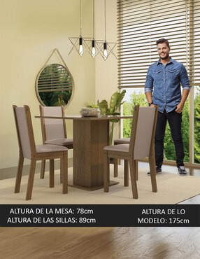 Comedor Tifani Madesa para 4 personas