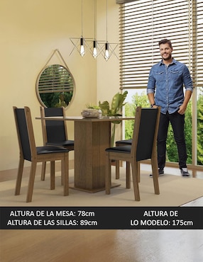 Comedor Tifani Madesa para 4 personas