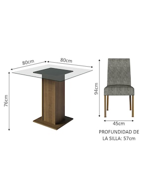 Comedor Ivy Madesa para 4 personas
