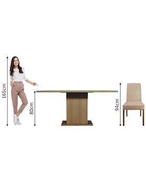 Comedor Avril Madesa para 4 personas