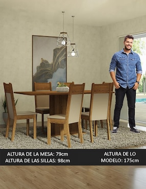 Comedor Augusta Madesa para 6 personas