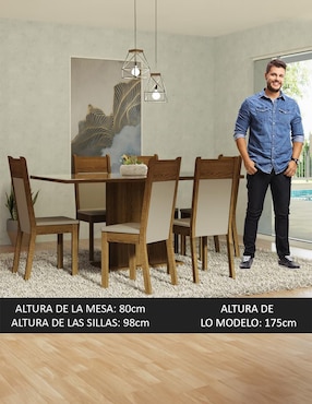 Comedor Francine Madesa para 6 personas