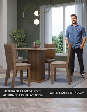 Comedor Samara Madesa para 4 personas de MDP