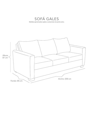 Sala 3 piezas Gales Dicasa de madera