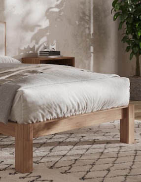 Base para cama Luuna de madera roble