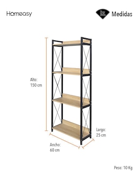 Librero Minimalista Homeasy de MDF