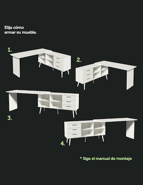 Escritorio armable Lisboa Madesa