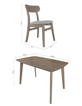 Comedor Caen Bossa para 4 personas