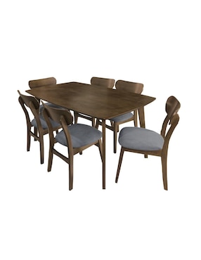 Comedor Laval Bossa Para 6 Personas De Madera De Caucho, MDF