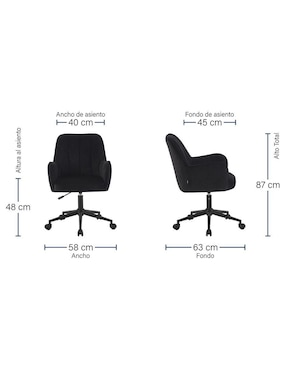 Silla escritorio Amsterdam Brum
