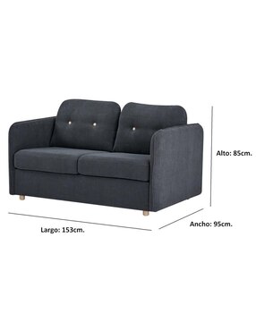 Sofá cama Premium Eke Life Home de poliéster