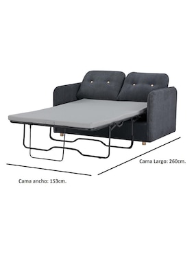 Sofá cama Premium Eke Life Home de poliéster