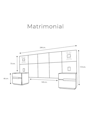 Set Recámara Vaniglam de MDF