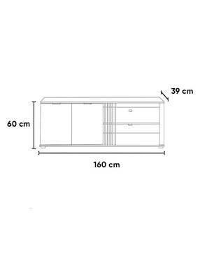 Mueble de tv Kaley Kessa de madera