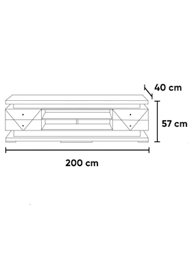 Mueble de tv Luciana Kessa de madera