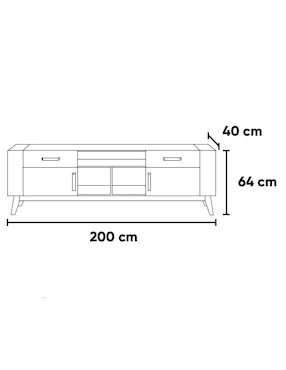 Mueble de tv Roma Kessa de madera