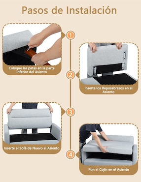 Love seat Furniturer Ania de lino