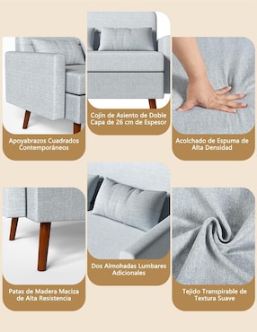 Love seat Furniturer Ania de lino