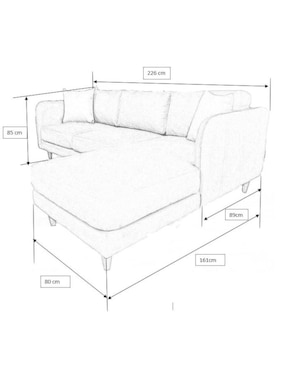 Sala modular derecha Galo Furniture de madera