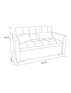 Sofá cama Aslan Easy Living de velvet