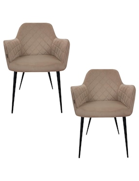 Set de sillas 2 piezas Gravita de velvet