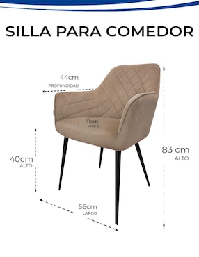 Set de sillas 2 piezas Gravita de velvet
