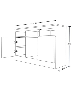 Credenza Hogar Hogare de madera parota