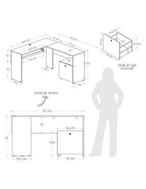 Escritorio Estudio Maderkit de MDP