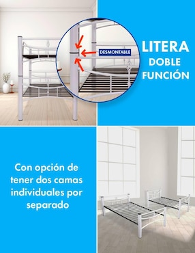 Litera Dormimundo de metal