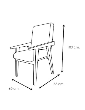 Silla 2 piezas Vaniglam de madera pino