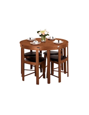 Comedor Ansoal Para 4 Personas De Madera De Pino