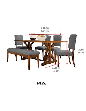 Comedor Ansoal para 6 personas