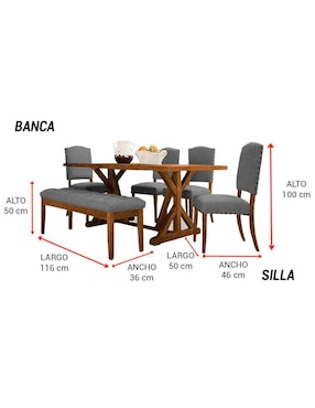 Comedor Ansoal para 6 personas