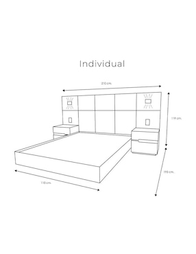 Set Recámara Vaniglam de MDF