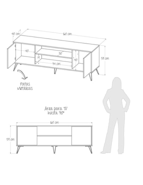 Mueble de tv Maderkit de MDP