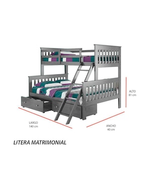 Litera Rainer Ansoal de madera pino