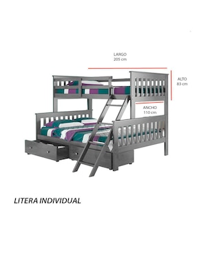 Litera Rainer Ansoal de madera pino