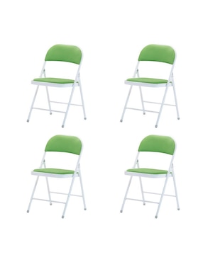 Silla plegable 4 piezas Ilios Innova de acero y vinipiel