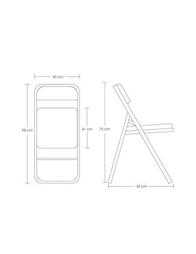 Silla plegable 4 piezas Ilios Innova de acero y vinipiel