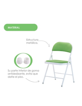 Silla plegable 4 piezas Ilios Innova de acero y vinipiel