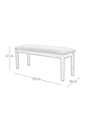 Comedor Canela Tikan para 6 personas