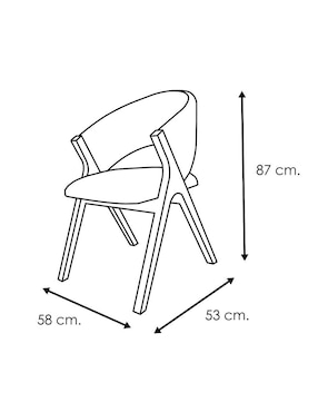 Juego de sillas 6 piezas Vaniglam de madera pino