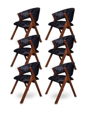 Juego de sillas 6 piezas Vaniglam de madera pino