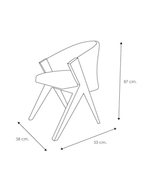 Juego de sillas 6 piezas Vaniglam de madera pino