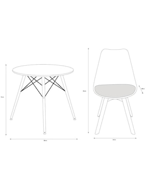 Comedor Chad Helsinki Sochic para 4 personas